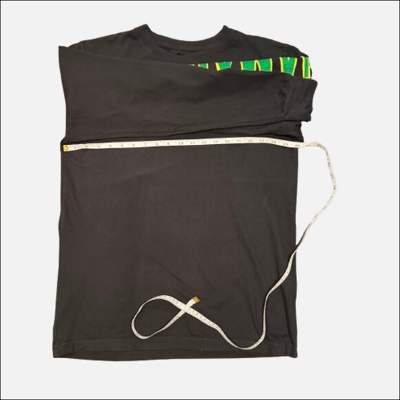 Authentic Gear Jamaica Long Sleeve Black T-Shirt w Embroidered Flag (Men’s L) - Picture 5 of 6